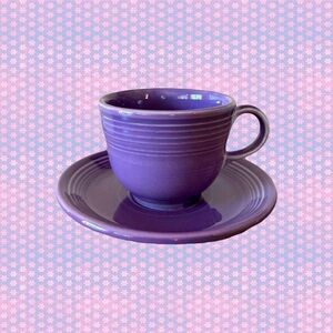 Rare Fiesta Lilac Tea Cup & Saucer
